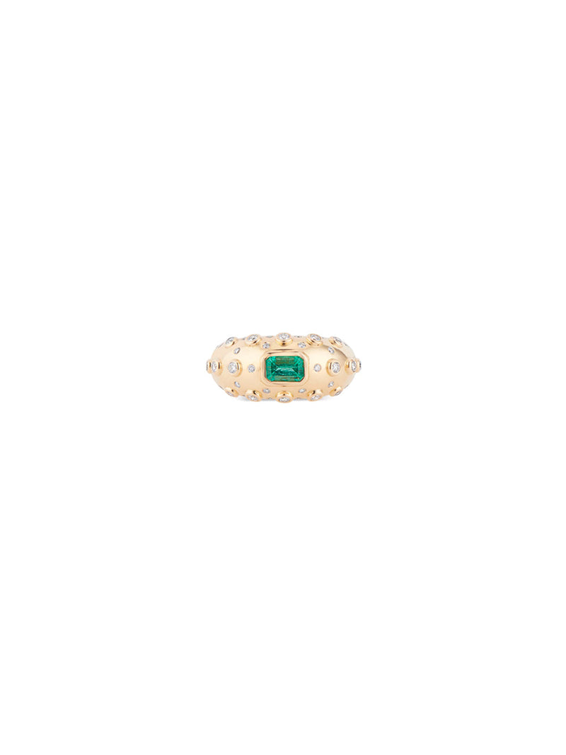 18K Emerald Poseidon Ring