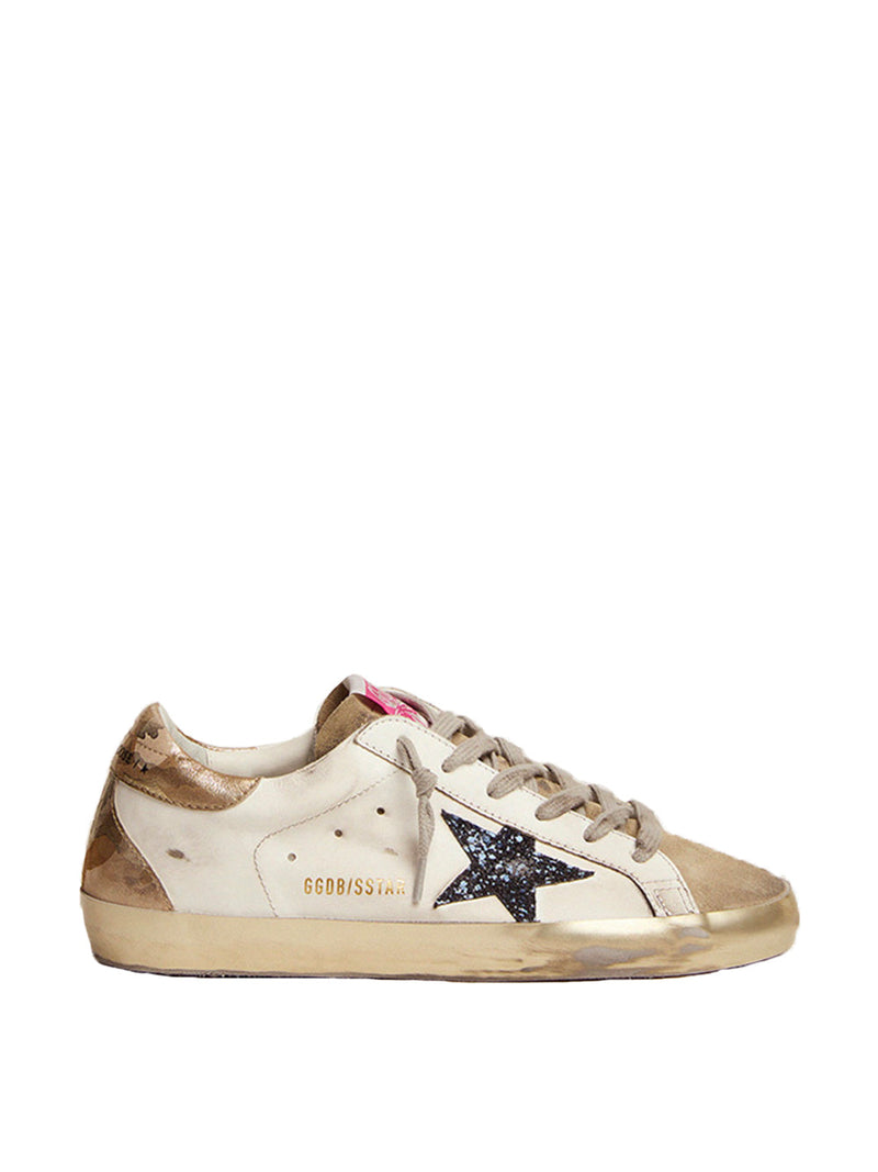 Super-Star Glitter Star Camo Heel Sneakers