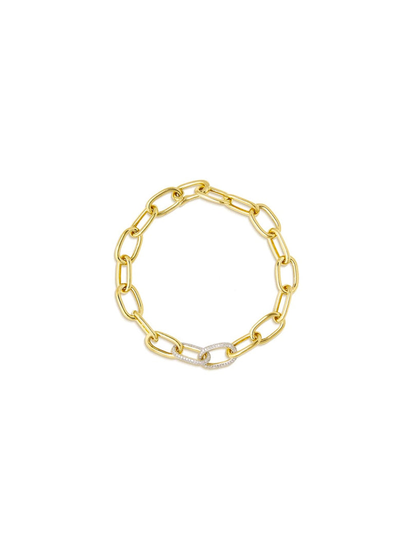 Yellow Gold Diamond Janesse Chain Bracelet
