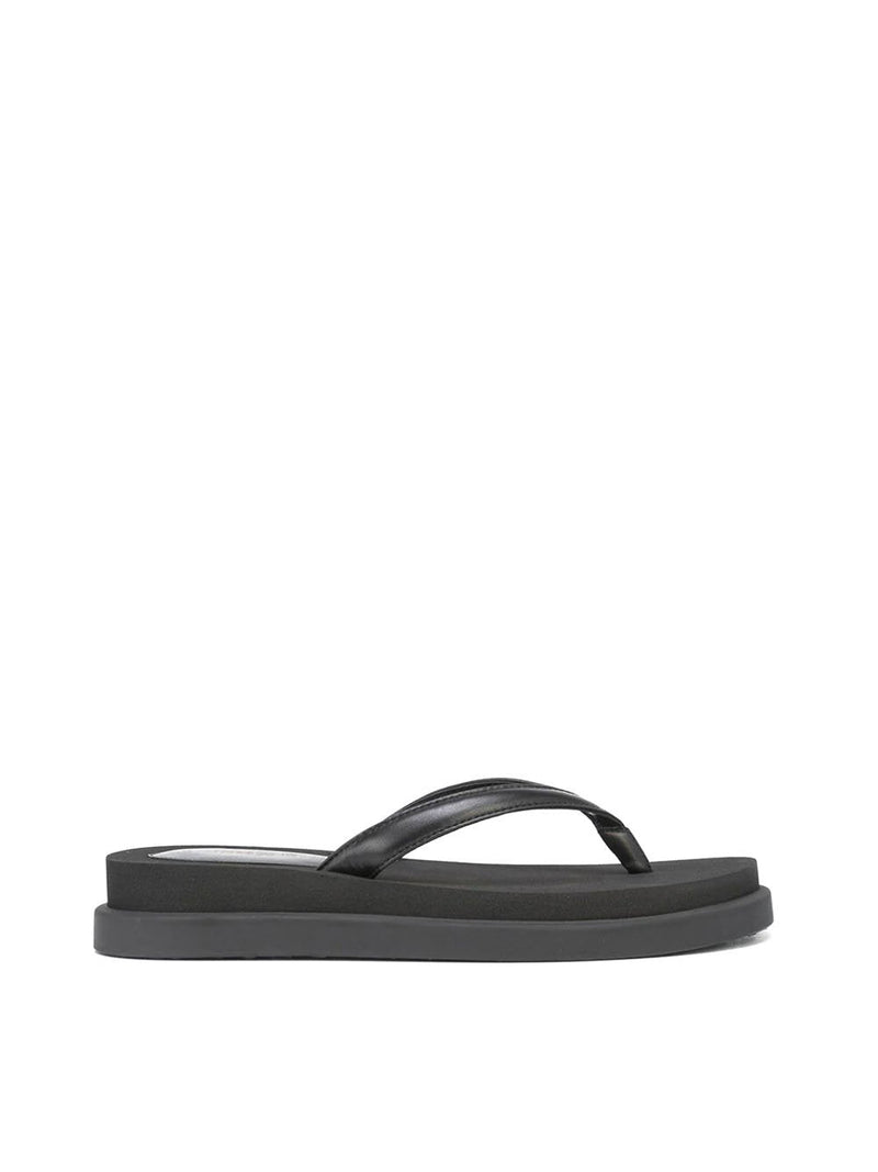 Platform Leather Thong Flatform