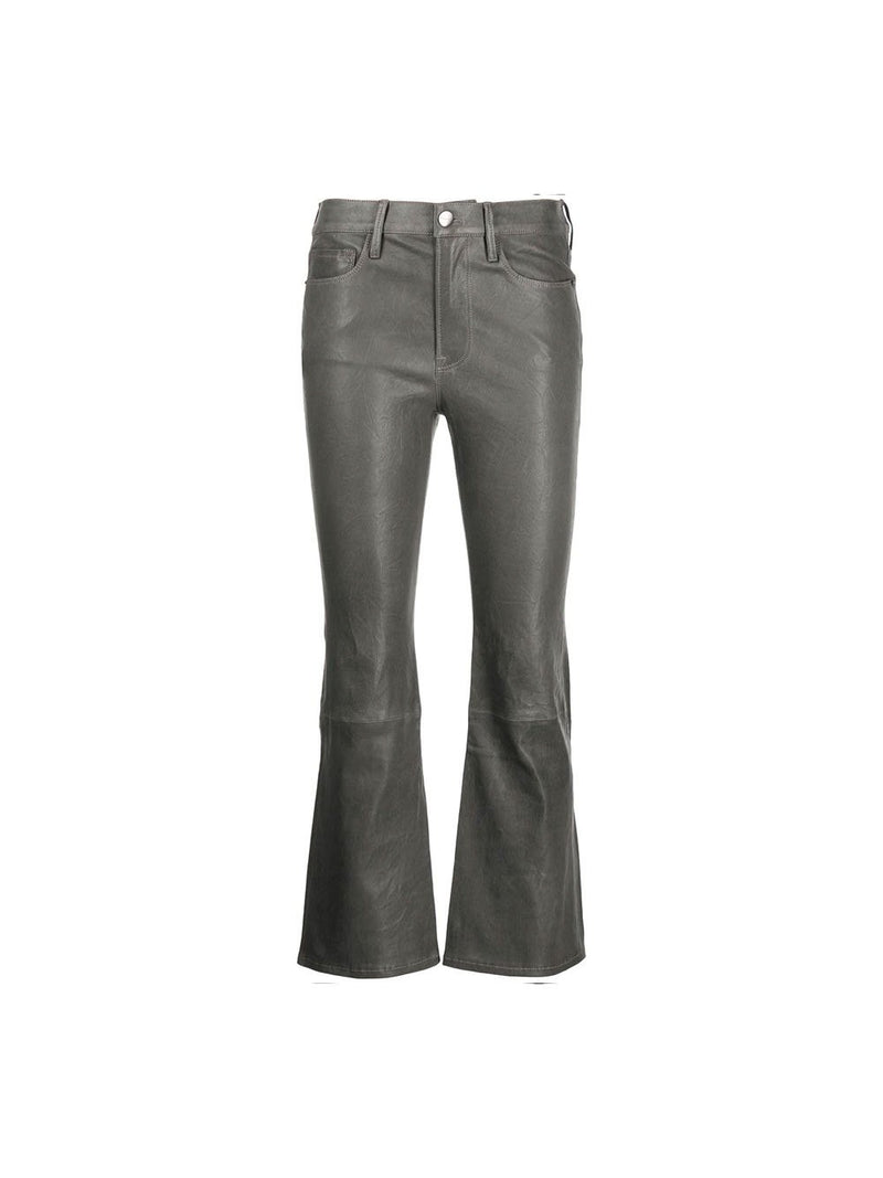 Le Crop Mini Boot Leather Pant