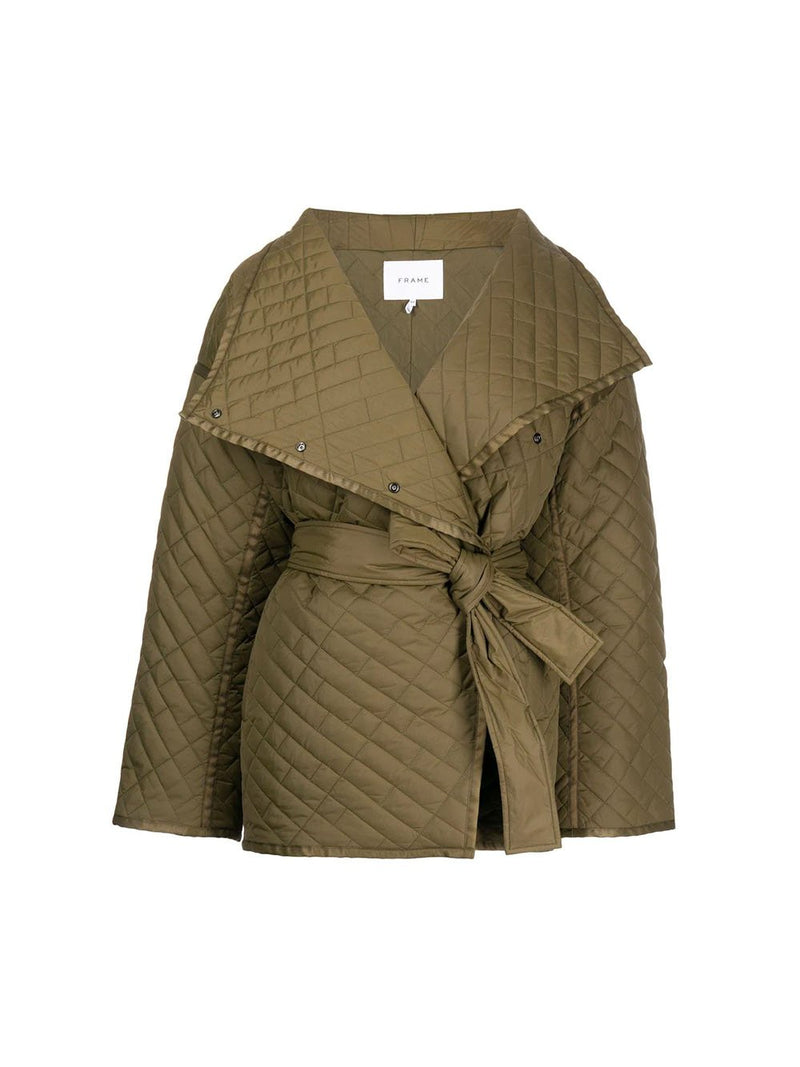 Quilited Drape Waist Jacket