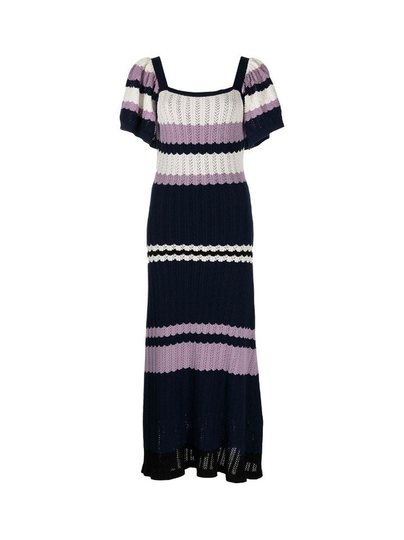 Flounce Sleeve Knit Dress