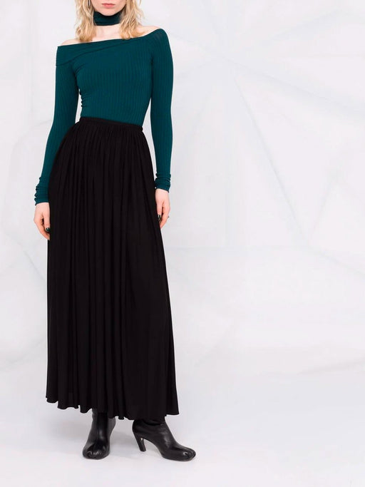 Pleated Maxi Skirt