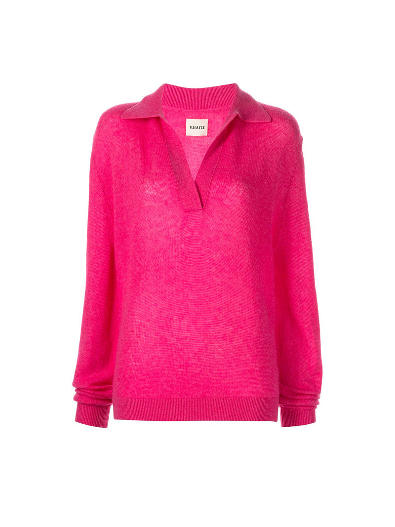 Jo V-Neck Collared Sweater