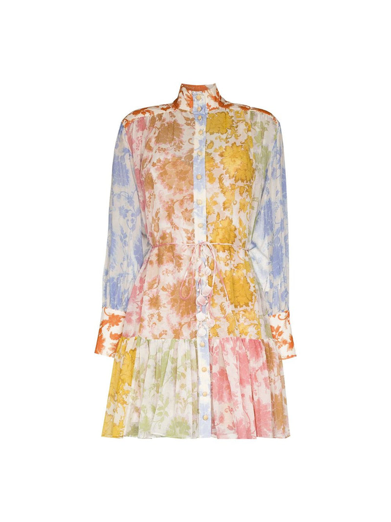 Postcard Lantern Floral Mini Dress