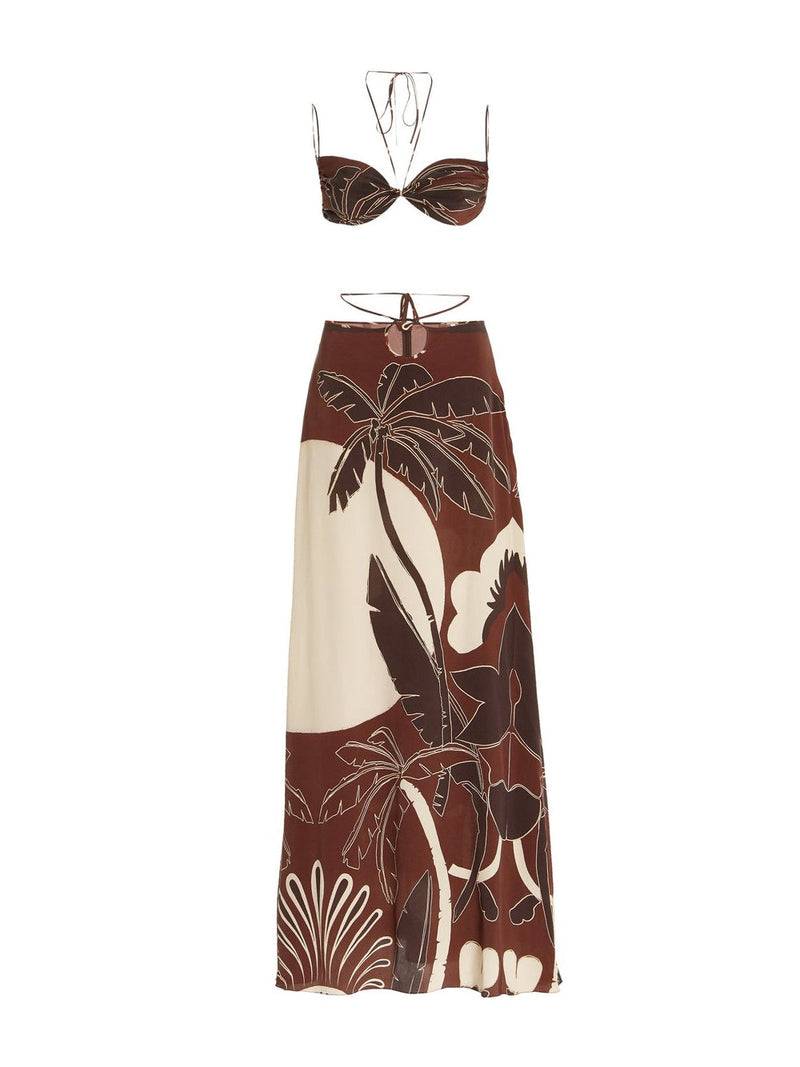 Lazy Days Maxi Skirt and Bralette Set