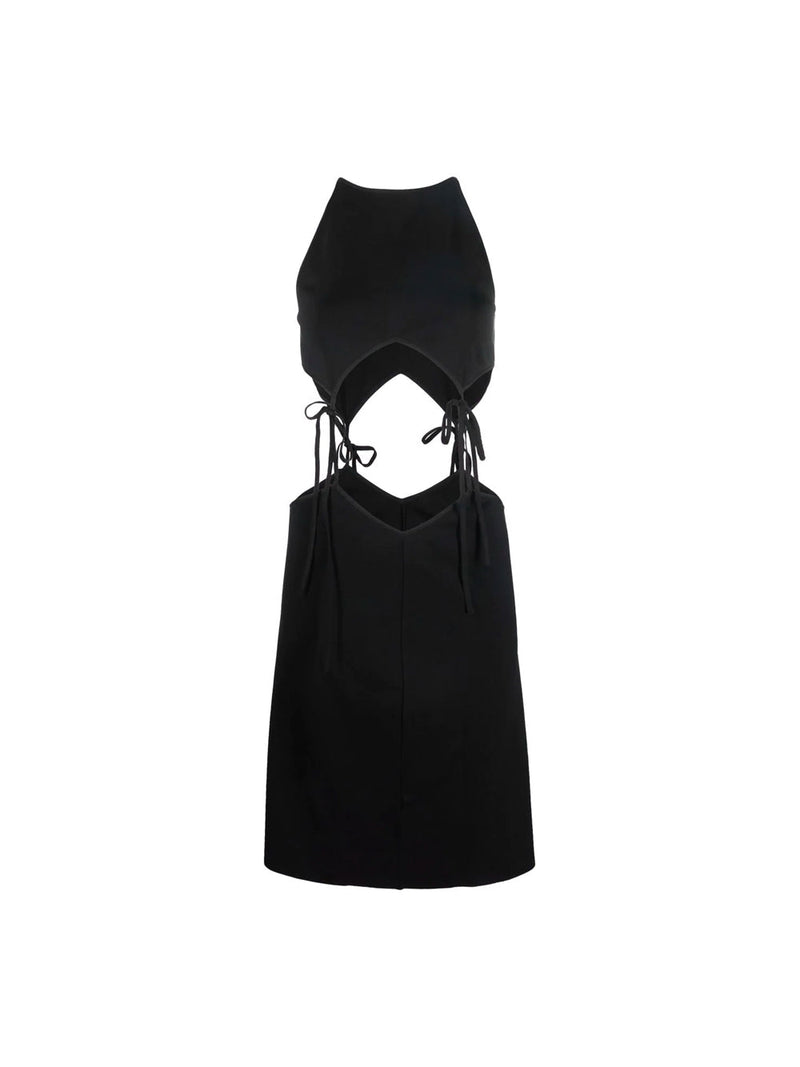 Tie-Fastening Cut Out Dress