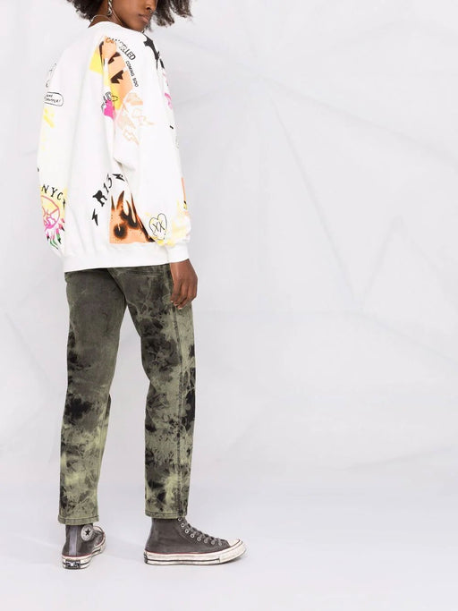Graffiti Oversized Crewneck Sweatshirt