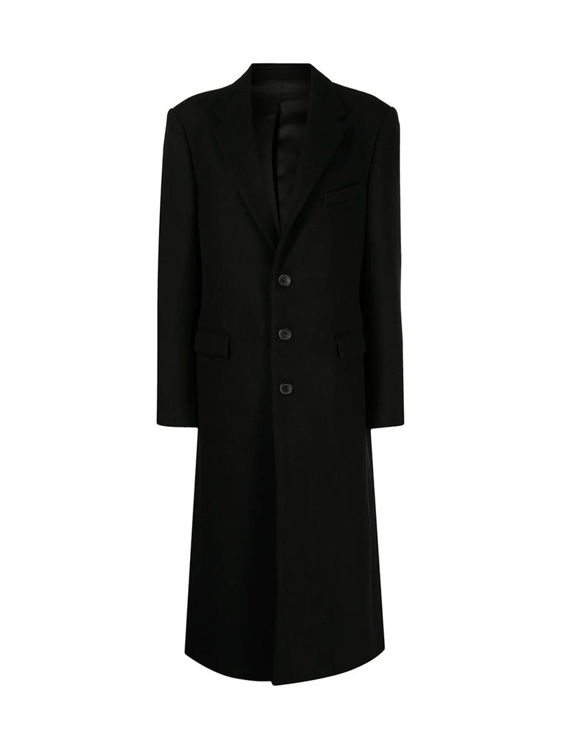 Single-Breasted Wool Coat