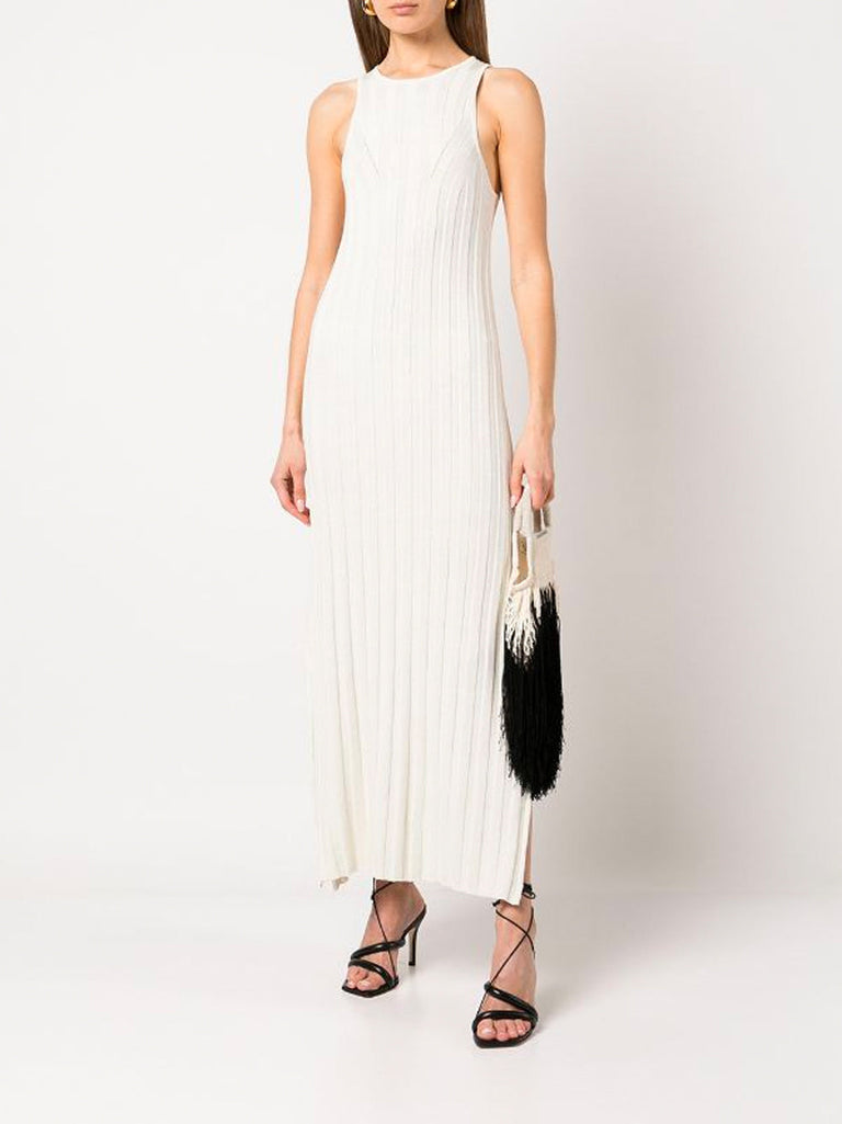 Islet Ribbed Knit Maxi Dress