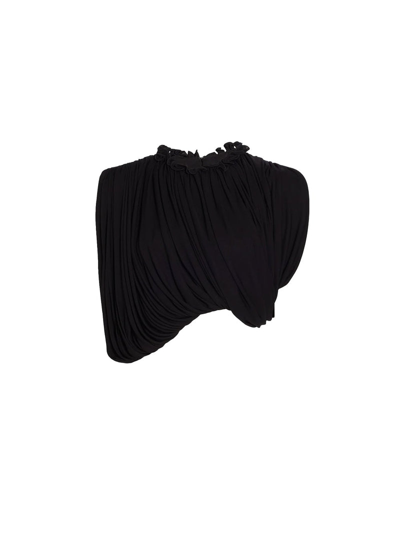 Lowry Asymmetrical Pleated Top