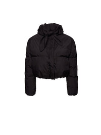 Crop Puffer with Hood Scarf Photo 1