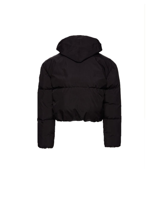 Crop Puffer with Hood Scarf