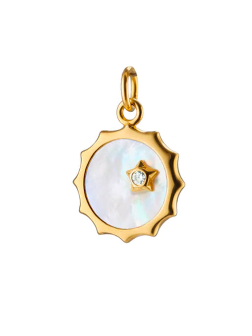 Mother of Pearl Sun and Star Necklace