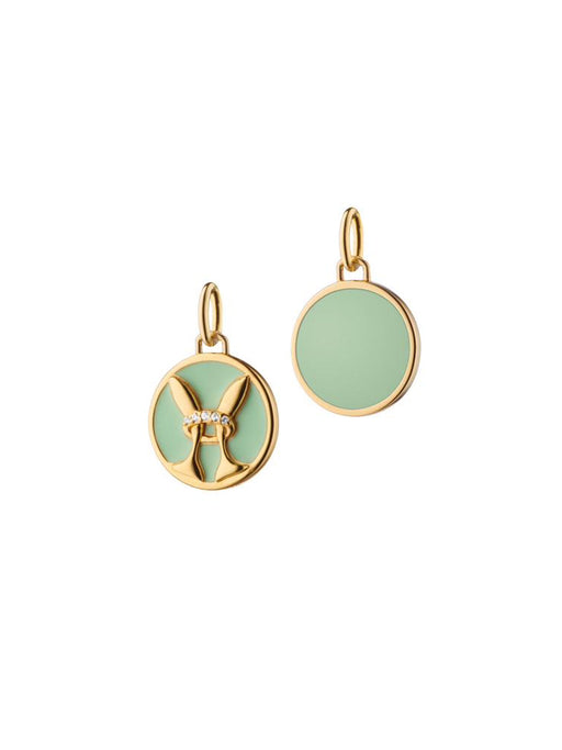 18K Yellow Gold Pisces Charm