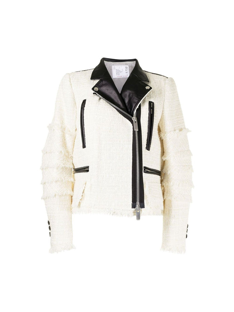 Tweed Jacket with Puffer Back