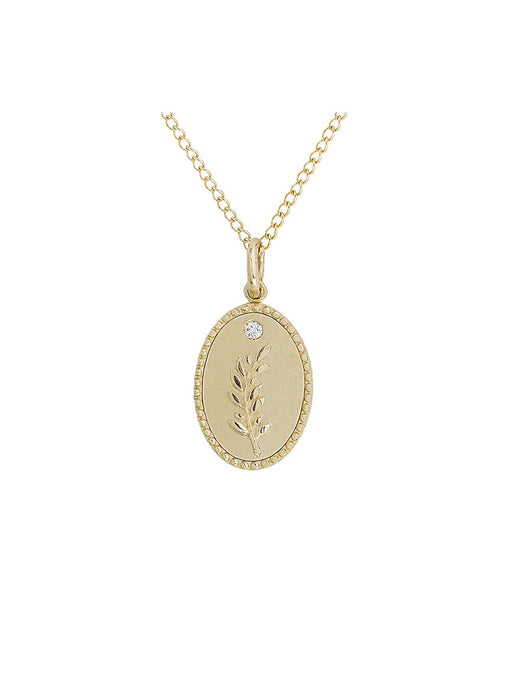 Olive Branch Pendant Necklace