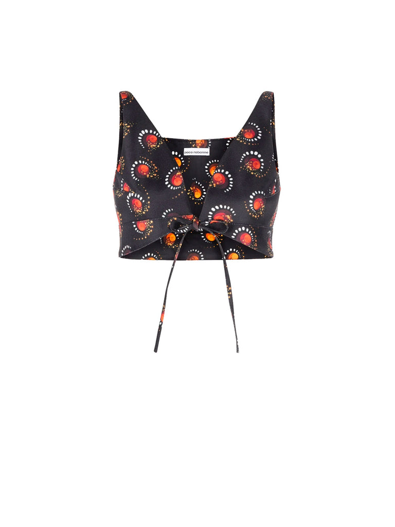 Sleeveless Front Tie Crop Top