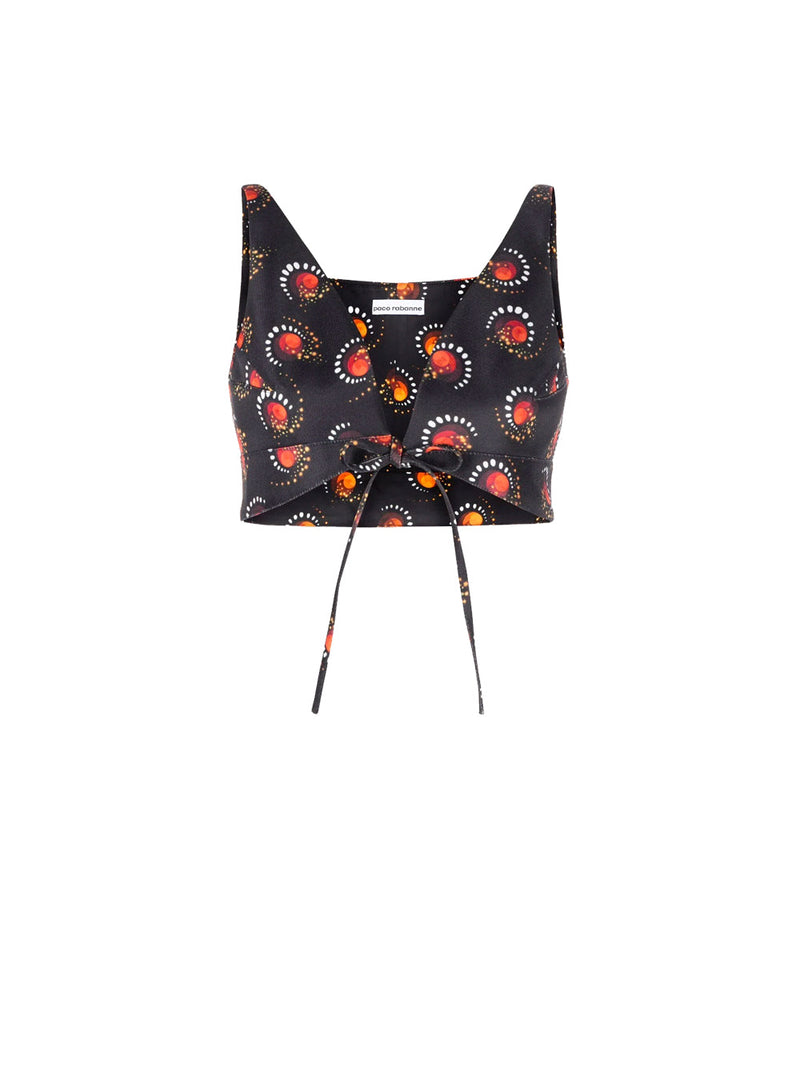 Sleeveless Front Tie Crop Top