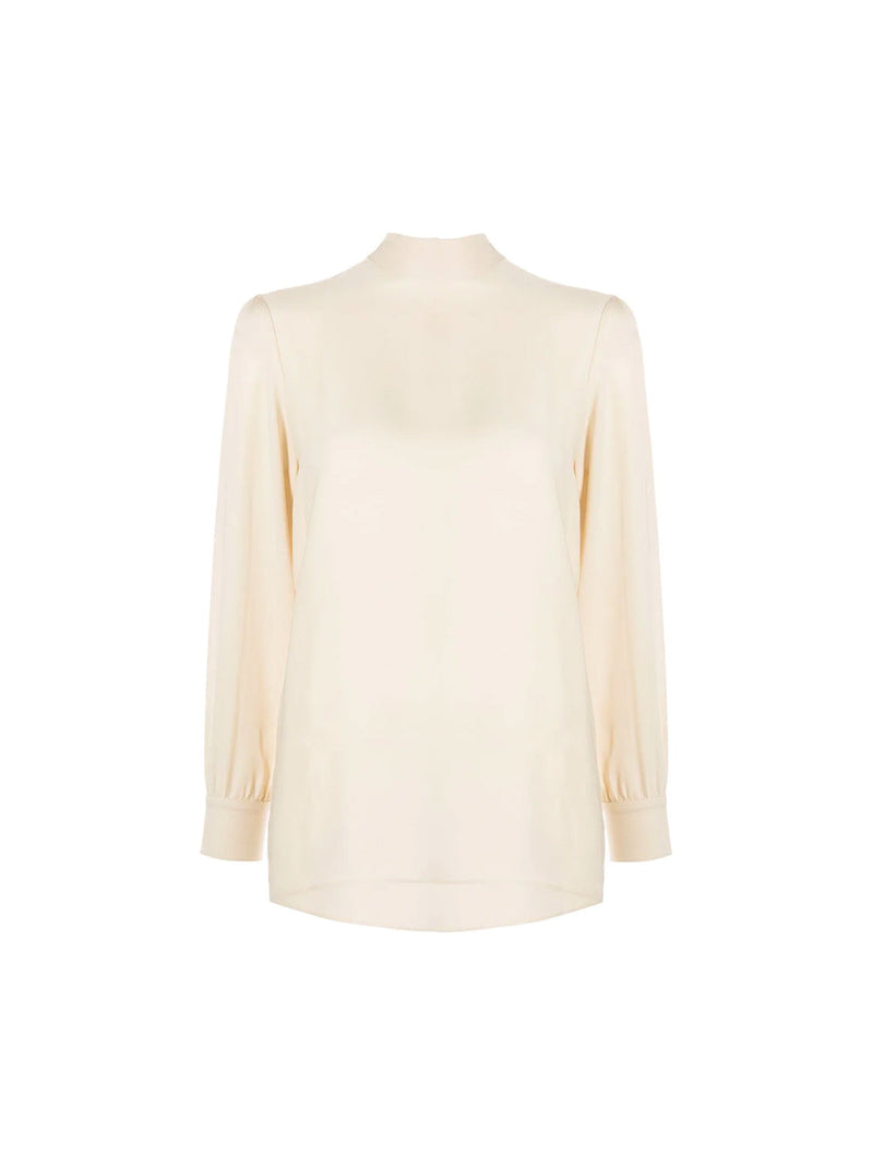 Pussy-Bow Silk Blouse
