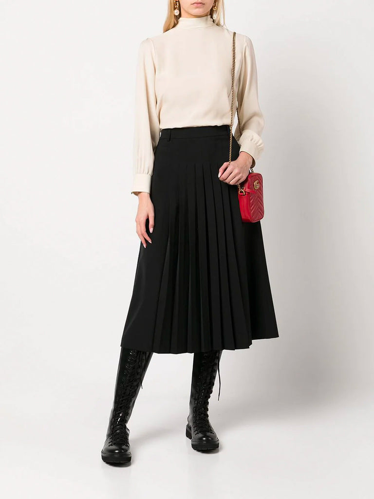 Pussy-Bow Silk Blouse