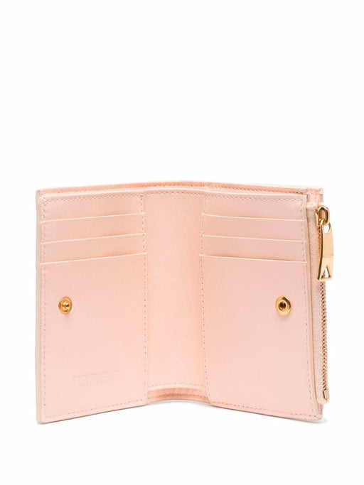 Small Bifold Intrecciato Zipper Wallet