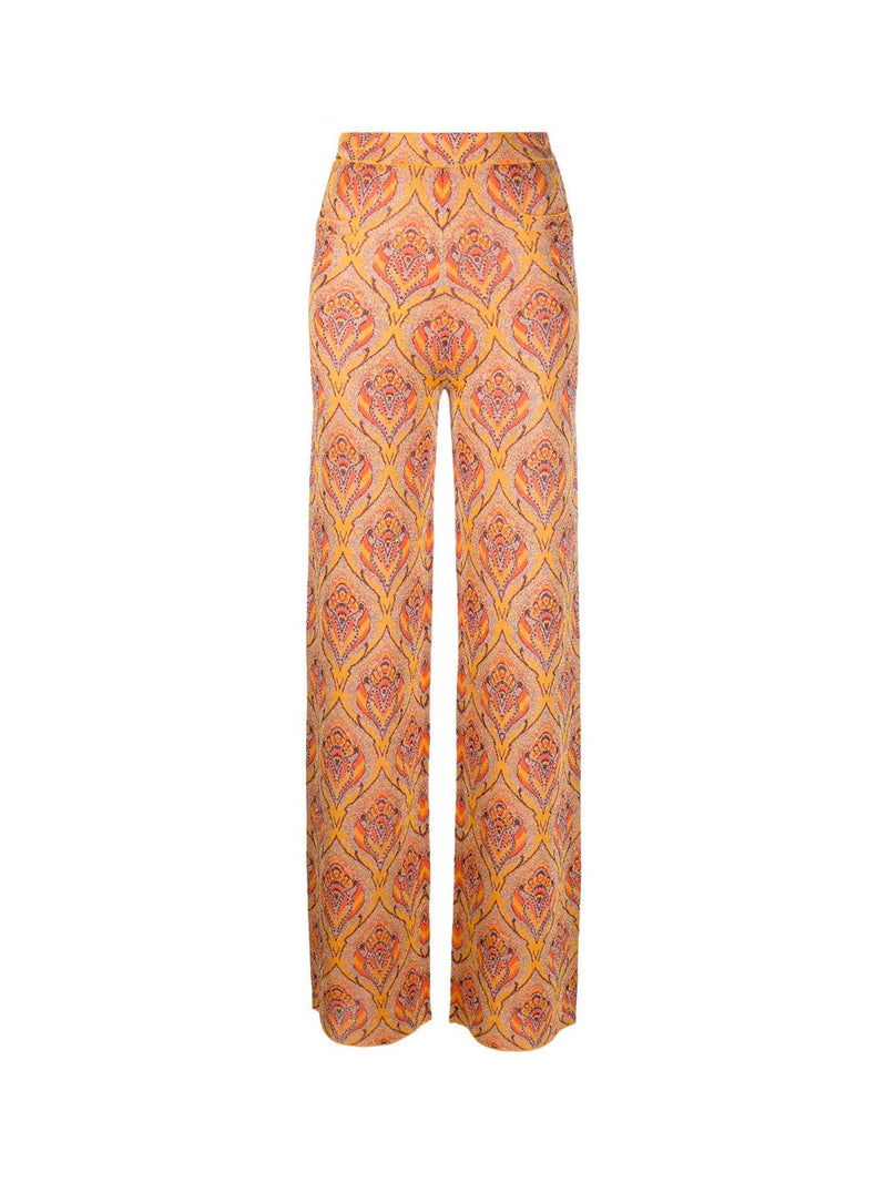 Geometric Print Straight Pants