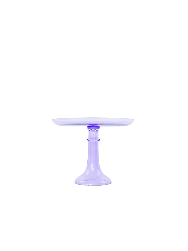 Lavender Colored Glass Cake Stand