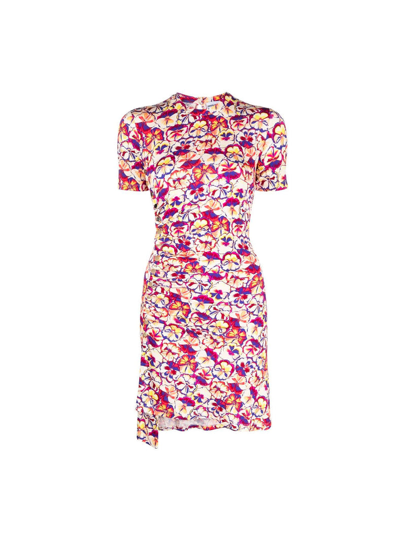 Short Pleated Floral Dress