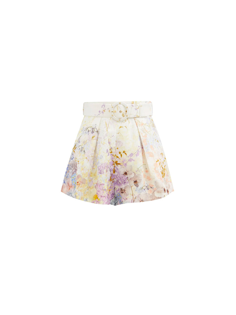 Rhythmic Floral-Print Linen Shorts