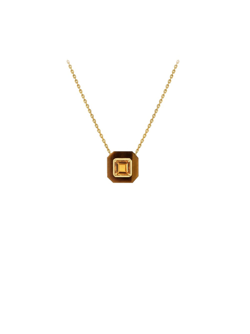 Frame Citrine Necklace