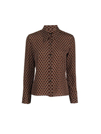 Simone Geometrical Print Silk Blouse Photo 1