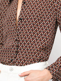 Simone Geometrical Print Silk Blouse Photo 5