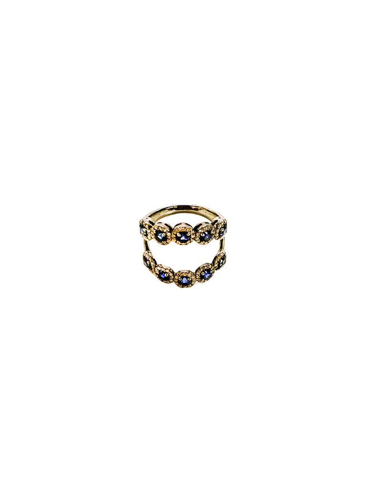 Double Strand Sapphire Ring