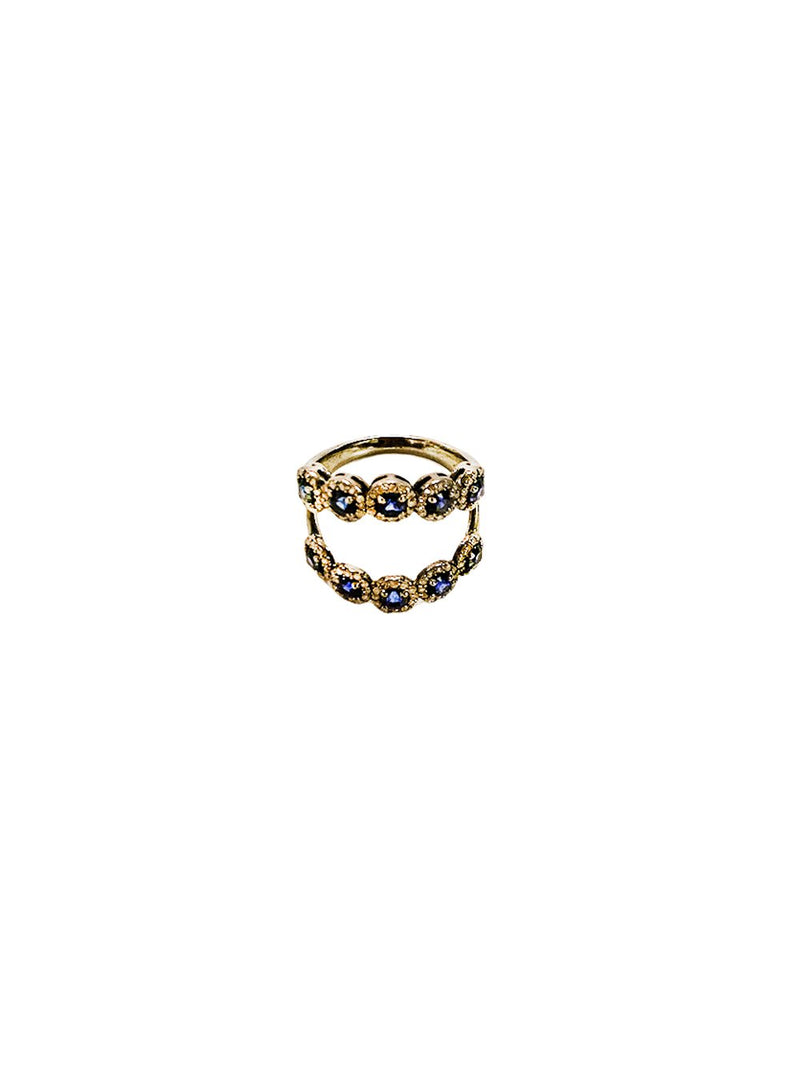 Double Strand Sapphire Ring