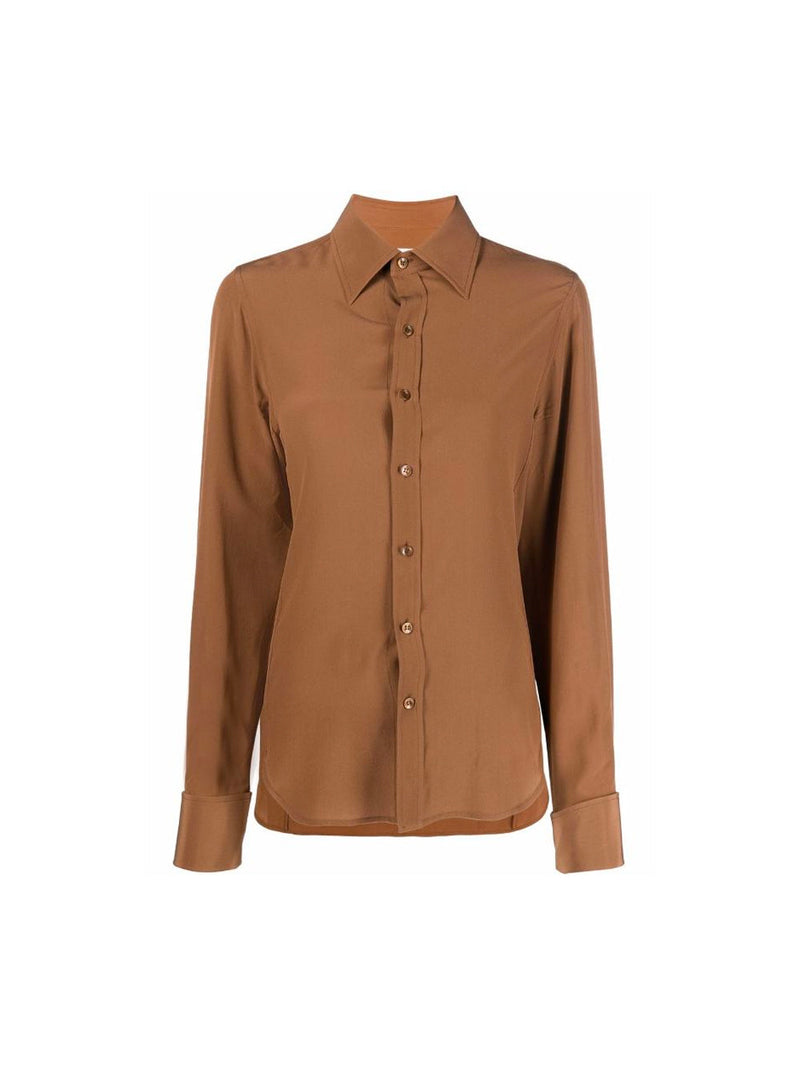 Button-Down Chemise Silk Blouse