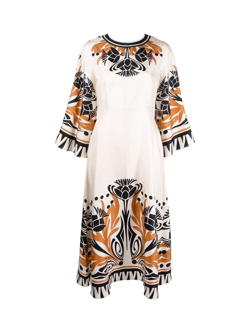 Sorella Silk Print Midi Dress