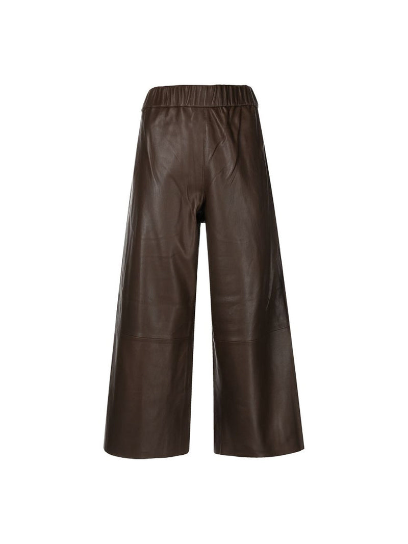 Crop Flare Leather Legging