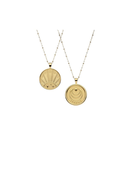 Rising Sun Coin 18" Drawn Link Chain
