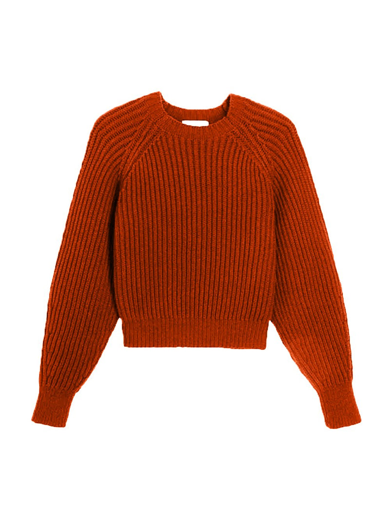 Rib Knit Balloon Sweater