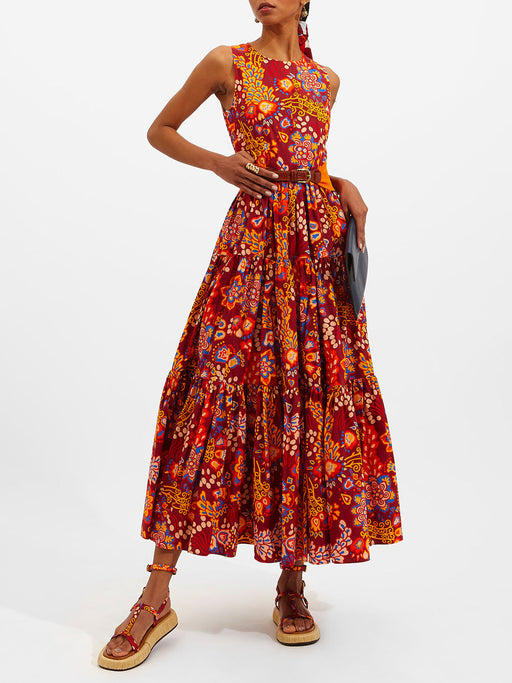 Sleeveless Tiered Maxi Dress