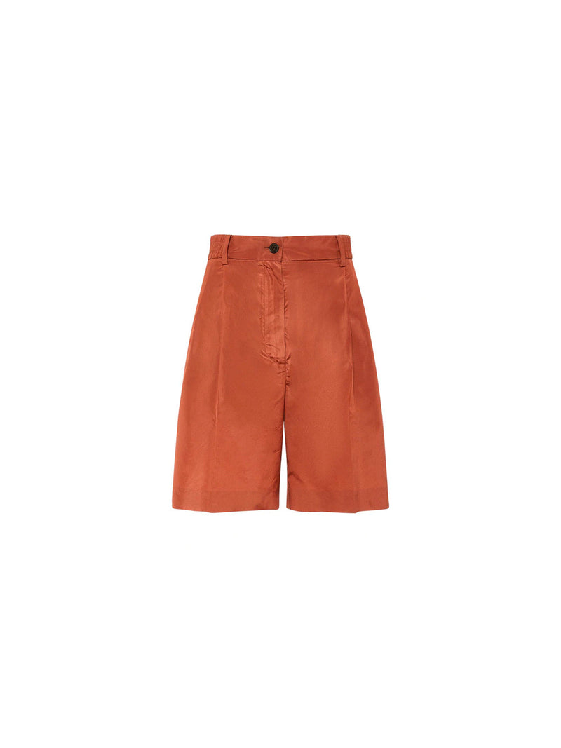Silk Taffeta Bermuda Shorts