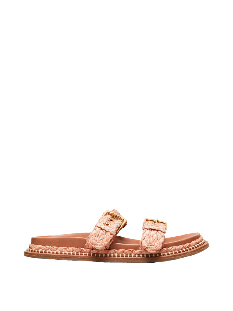 Kiera Braided Raffia Slide