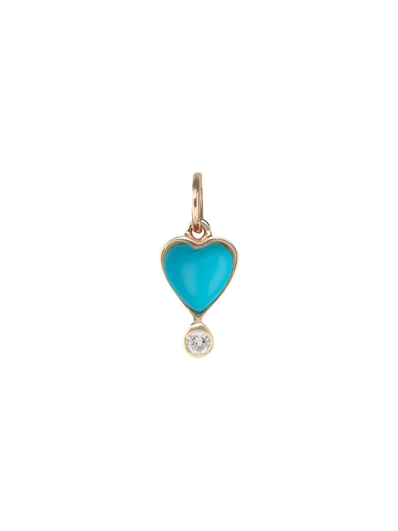 Turquoise Heart Diamond Pendant