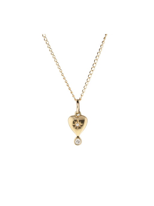 Turquoise Heart Diamond Pendant