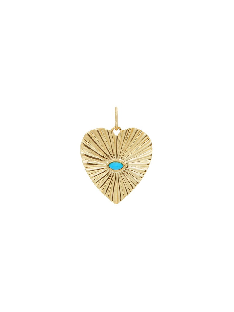 Sunbeam Heart Turquoise Pendant Necklace