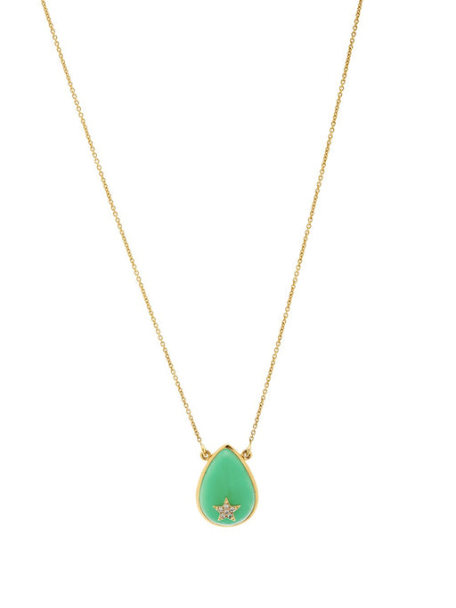 Tear Drop Diamond Star Necklace
