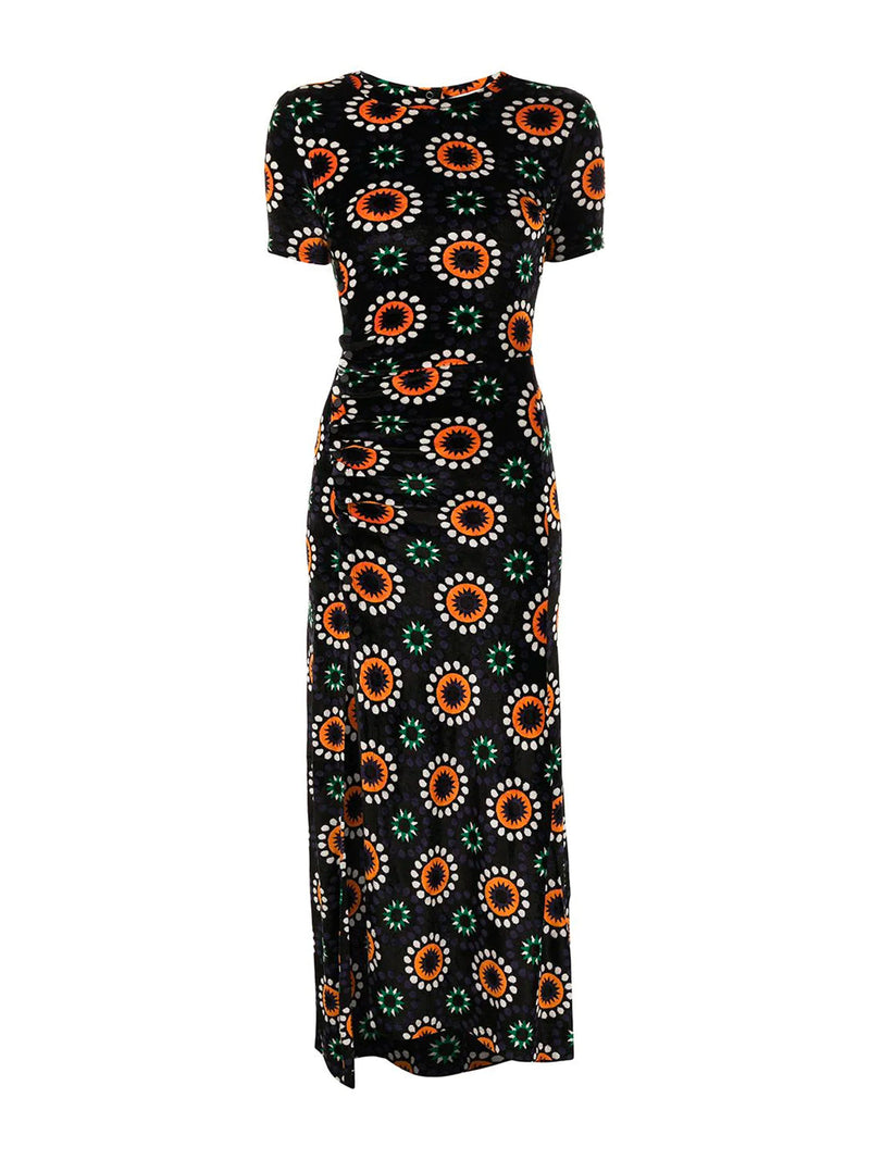 Jacquard Asymmetric Midi Dress