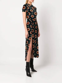 Jacquard Asymmetric Midi Dress Photo 4